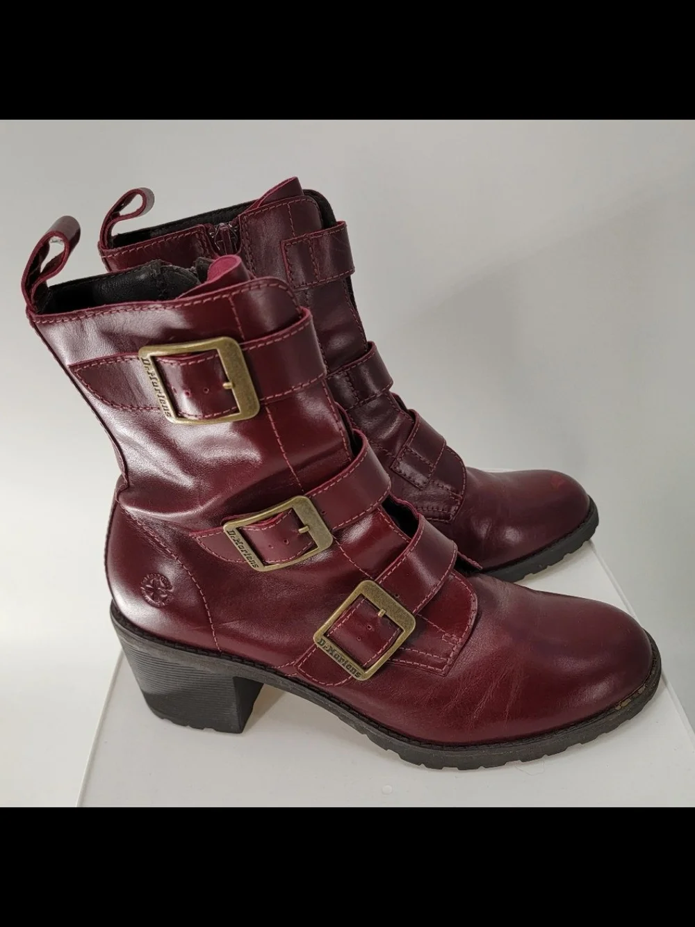 Vintage Dr Martens Aletta Ox Blood Boots Rare - Picture 3 of 8
